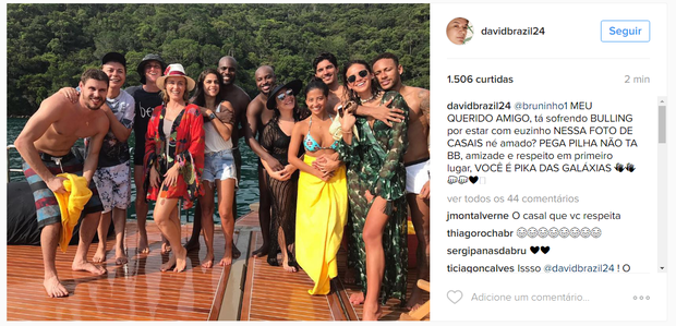 David Brazil manda recado para Bruninho (Foto: Reprodução/Instagram)