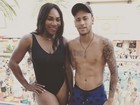 Serena Williams curte festa na piscina com Neymar nos EUA e tieta o craque