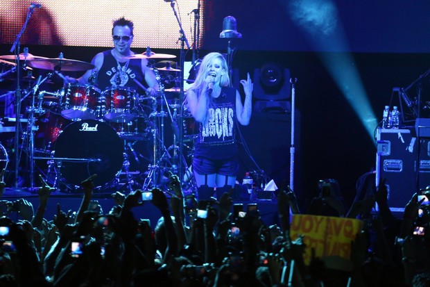 Avril Lavigne se apresenta no Rio (Foto: Marcello Sá Barretto / AgNews)