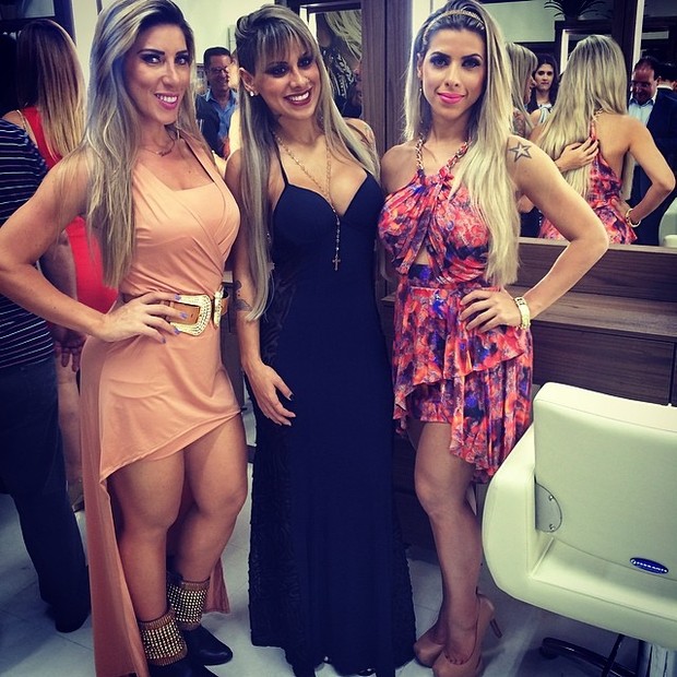 Ana Paula Minerato, ex-BBB Vanessa e Tati Minerato em evento em São Paulo (Foto: Instagram/ Reprodução)