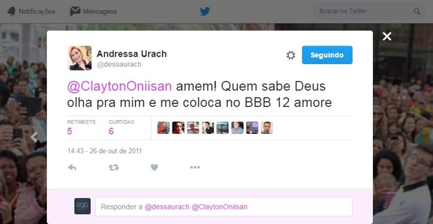 Twitter Andressa Urach 2 (Foto: Reprodução/Twitter)