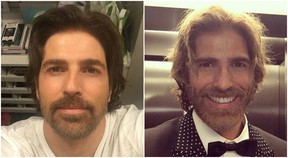 Gianecchini antes e depois de mudar o visual para a novela A Lei do Amor (Foto: Reprodução/Instagram)