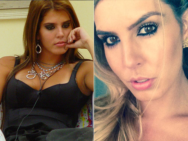 Marcela Queiroz no BBB, em 2004 e hoje em 2014 (Foto: Reprodução/ Facebook)