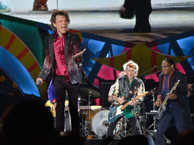 Mick Jagger em show do grupo Rolling Stones em Havana, em Cuba (Foto: Yamil Lage/ AFP)