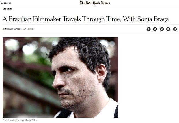 Filme Aquarius, com Sonia Braga, ganha destaque no jornal The New York Times (Foto: Reprodução)
