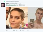Isabella Santoni raspa cabelo e é comparada a Justin Bieber na web