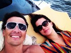 Rodrigo Faro e Vera Viel curtem dia em alto mar