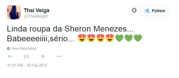 Sheron Menezzes (Foto: Reprodução/Twitter)