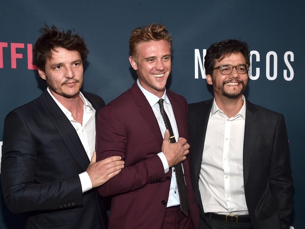 Pedro Pascal, Boyd Holbrook e Wagner Moura em première em Los Angeles, nos Estados Unidos (Foto: Alberto E. Rodriguez/ Getty Images/ AFP)