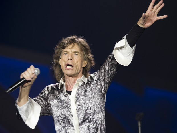 Mick Jagger se apresenta com a banda Rolling Stones em Oslo, na Noruega (Foto: Terje Bendiksby/ AFP)