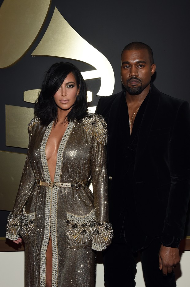  Kim Kardashian e Kanye West (Foto: AFP)