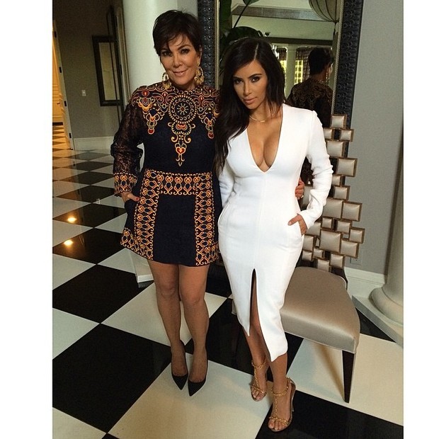 Kim Kardashian com a mãe, Kris Jenner (Foto: Instagram/ Reprodução)