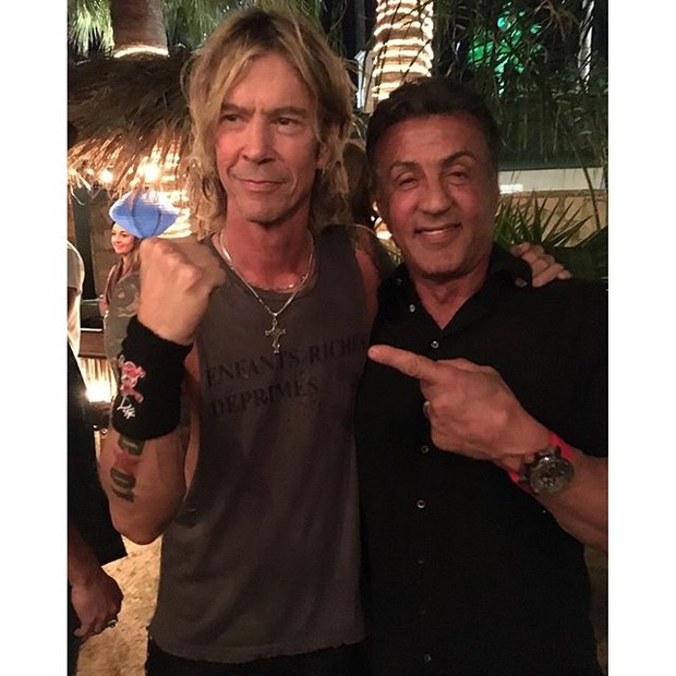 Duff McKagan e Sylvester Stallone (Foto: Reprodução/Instagram)