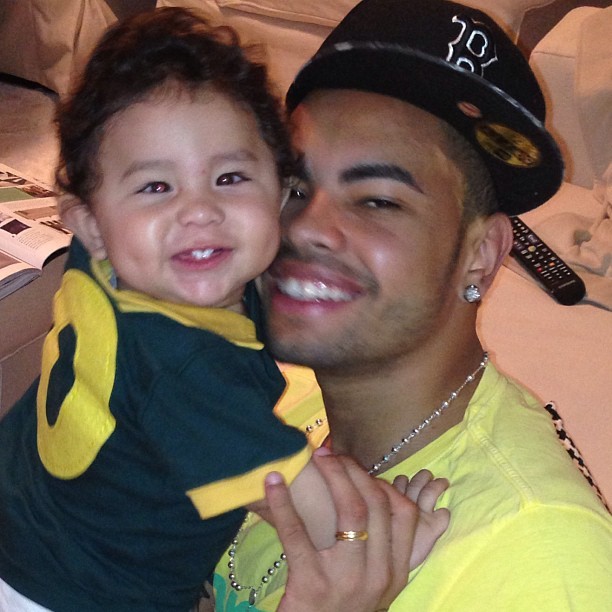 Dentinho com o filho Bruno Lucas (Foto: Instagram / Reprodução)