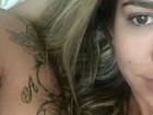 Rodrigão faz tatuagem com inicial de Adriana e ela mostra resultado
