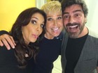 Xuxa e Junno Andrade se encontram com Ivete Sangalo em gravação