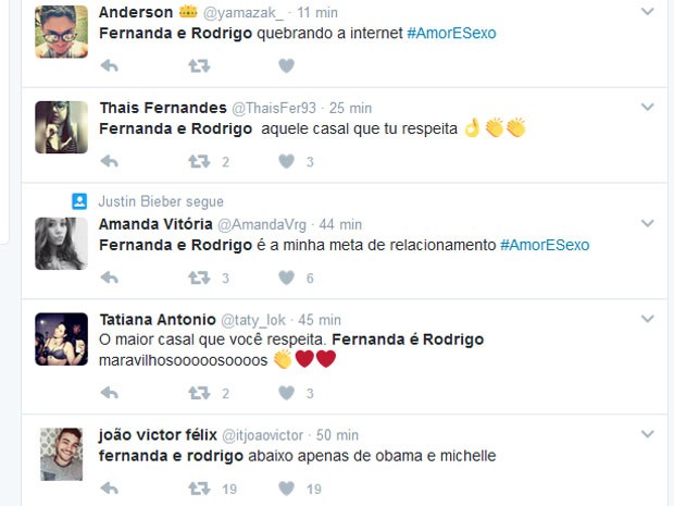 Internautas comentam participação de Rodrigo Hilbert no Amor e Sexo, comandando por Fernanda Lima (Foto: Twitter/ Reprodução)