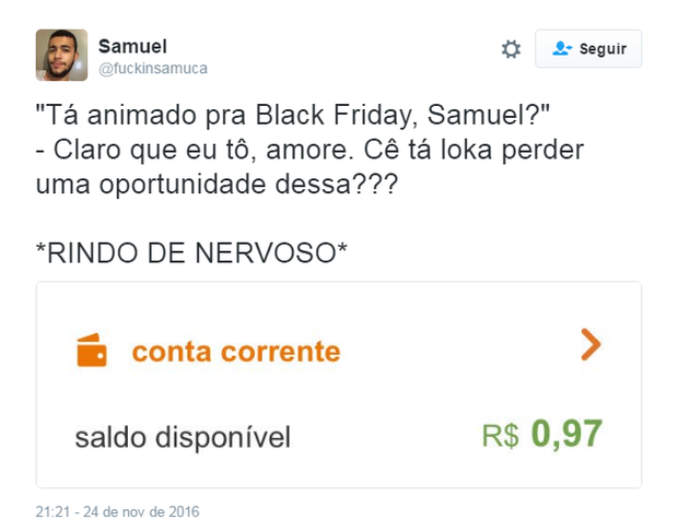 Comentários sobre a Black Friday brasileira (Foto: Reprodução/Twitter)