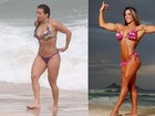 Ex-BBB Michelly mostra foto de antes e depois de transformação no corpo