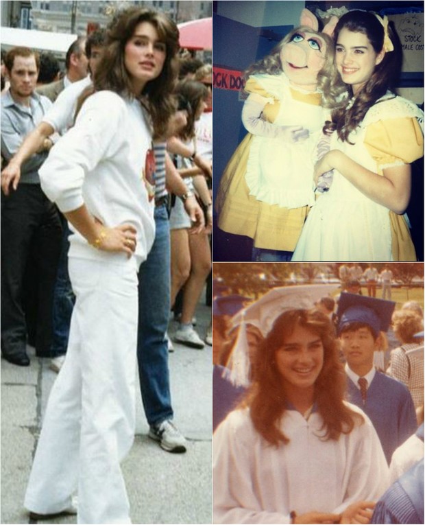 Brooke Shields na década de 80: a atriz se formou em Literatura Francesa pela Universidade de Princeton, nos EUA (Foto: Reprodução do Instagram)