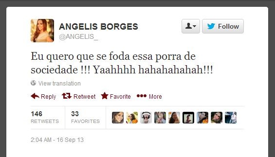 Angelis Borges (Foto: Twitter/Reprodução)