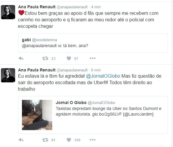 Ex-BBB Ana Paula fala sobre agressão em aeroporto (Foto: Reprodução/Twitter)