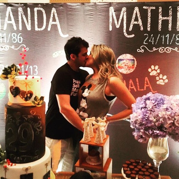 Fernanda Gentil e o marido, Matheus Braga, comemoram aniversário (Foto: Instagram/ Reprodução)