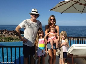 Charlie Sheen com Denise Richards e as filhas (Foto: Reprodução/Twitter)