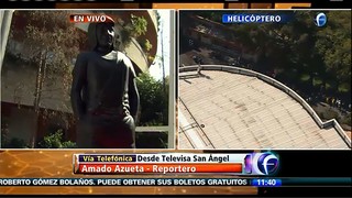 Estátua - Cortejo de Roberto Gómez Bolaños (Foto: Reprodução/Televisa)