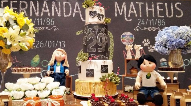 Decoração da festa de aniversário de Fernanda Gentil e Matheus Braga (Foto: Reprodução/Instagram)