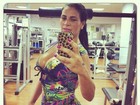 Solange Gomes exibe decote em roupa de malhar: 'Vamos ao peitoral'