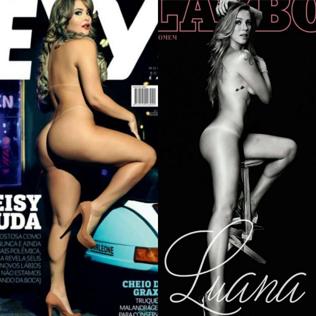 As capas de Geisy Arruda e de Luana Piovani (Foto: Divulgação)