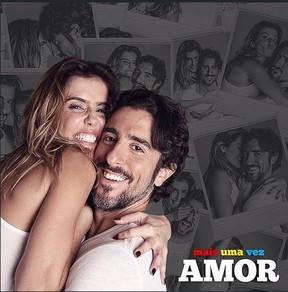 Deborah Secco e Marcos Mion em cartaz da peça "Mais uma vez amor" (Foto: Reprodução/Instagram)