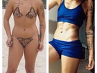 Petra Mattar exibe barriga trincada e comemora: 'Hoje estou com 56kg'