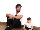 Sandro Pedroso e o filho, Noah, usam roupas iguais em foto: 'De boa'