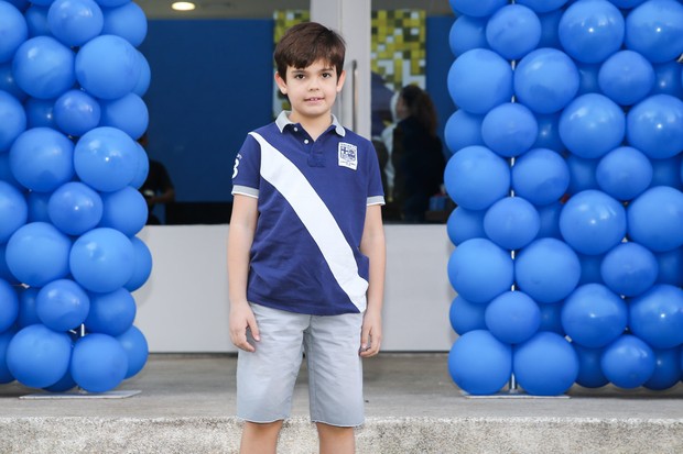 Rodrigo, filho de Faustão na festa de aniversário de 8 anos de Luca (Foto: Manuela Scarpa/Brazil News)