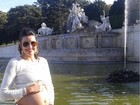 Ex-BBB Mariana Felício exibe barrigão de grávida