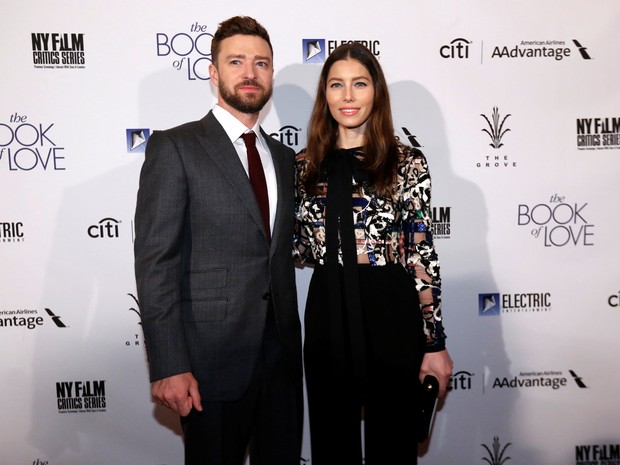 Justin Timberlake e Jessica Biel em première de filme em Los Angeles, nos Estados Unidos (Foto: Mario Anzuoni/ Reuters)