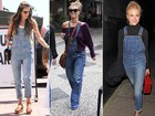 O clássico macacão jeans não sai do guarda-roupa de famosas