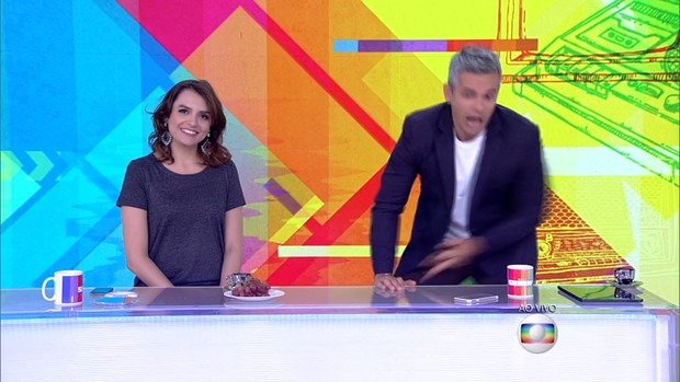 Monica Iozzi e Otaviano Costa (Foto: Reprodução/TV Globo)