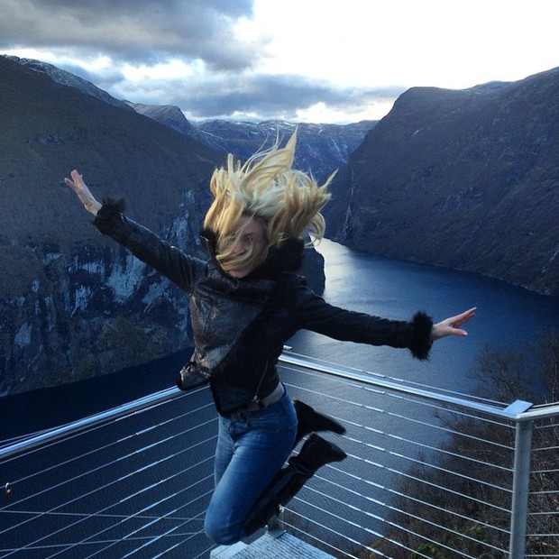 Ludmila Dayer em viagem à Noruega (Foto: Reprodução/Instagram)