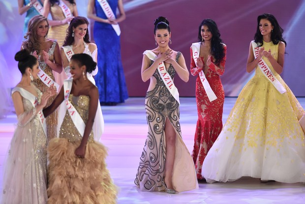 Miss Mundo Brasil, Julia Gama, na final do Miss Mundo 2014, em Londres (Foto: AFP)
