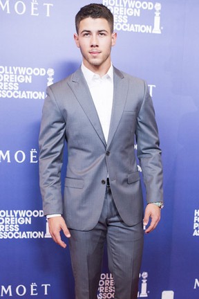 Nick Jonas em evento em Los Angeles, nos Estados Unidos (Foto: Robyn Beck/ AFP)