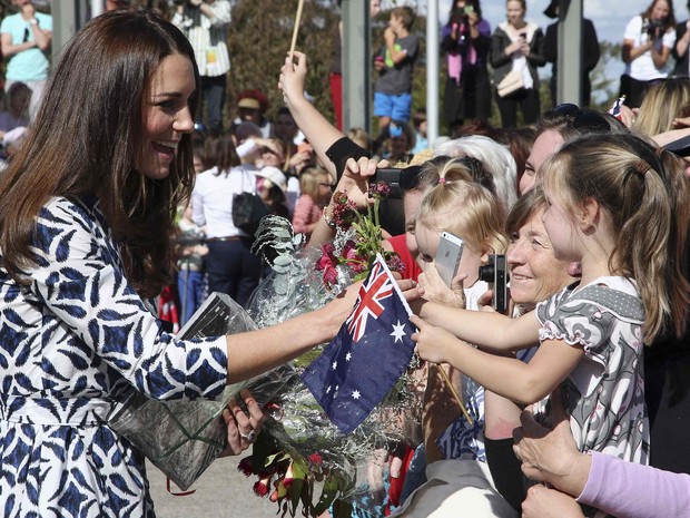 Kate Middleton em Sydney, na Austrália (Foto: Rick Rycroft/ Reuters)
